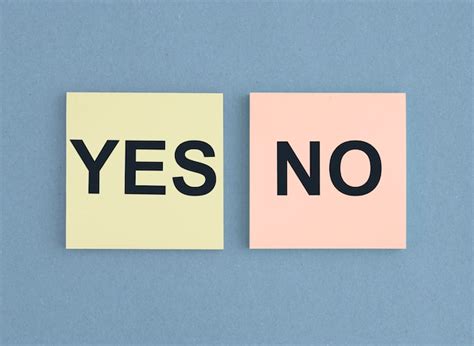 Premium Photo | Yes and no signs on sticky notes choice concept