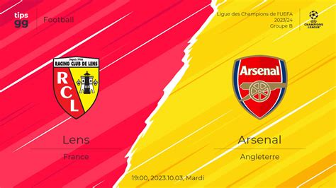 Lens vs Arsenal 2023 10 03 Prédiction de match Football Tips GG