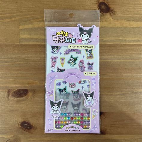 Jual Wts Kuromi Toploader Deco Kit Sticket Set Sanrio Korea Shopee