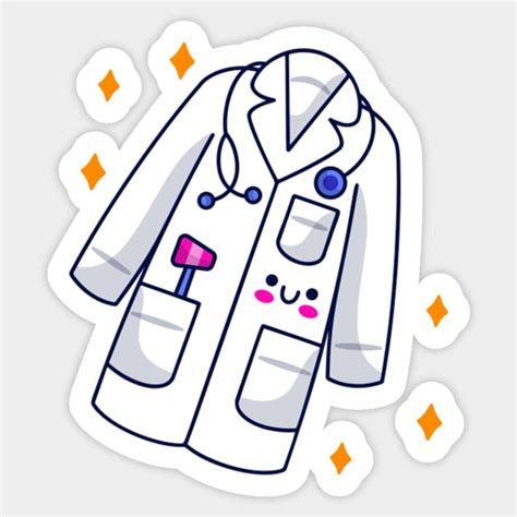 Lab Coat By Umanraz In 2024 Medical Stickers Sewing Logo Computer Sticker