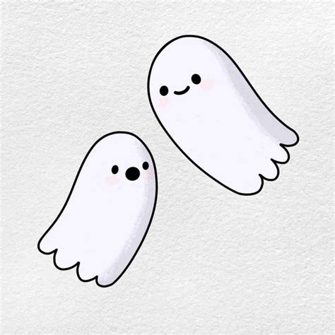 21 Cute Ghost Drawing Ideas How To Draw A Ghost Diyncrafty