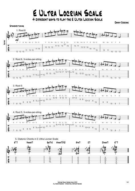 E Ultra Locrian Scale Ways To Play By Traditional Electric Guitar