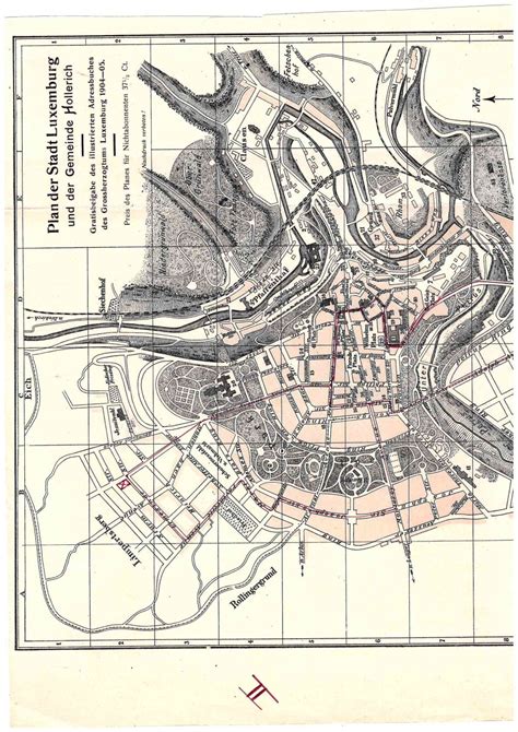 Karte Von Luxemburg Stadt Mit Hollerich Ausgabe Auktionen