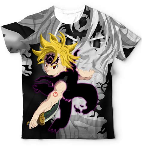 Camiseta Nanatsu No Taizai Sete Pecados Meliodas Atelier Yuwa Ciao Jp