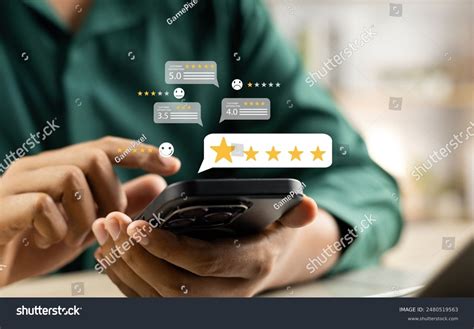 customer satisfaction survey service concept stock photo