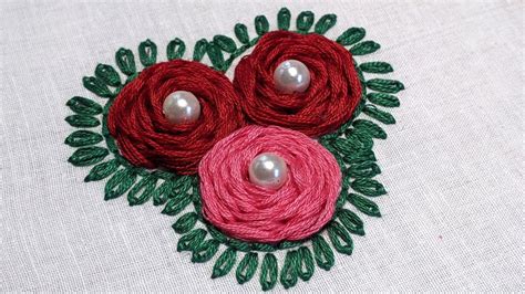 Easy Rose Hand Embroidery For Beginnersstem Stitch Rose Hand