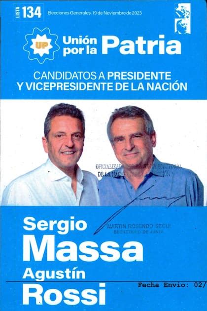 Las Boletas De Las Elecciones 2023 Así Se Presentan Sergio Massa Y