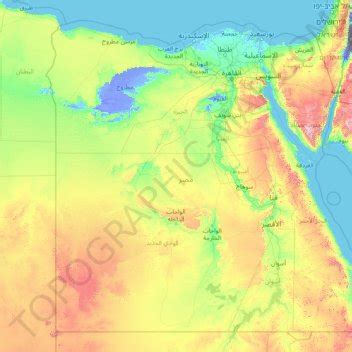 Egypt topographic map, elevation, terrain