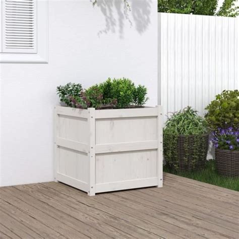 Atyhao Jardini Re D Ext Rieur Blanc X X Cm Bois De Pin Massif