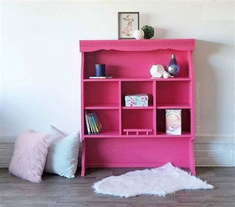 Hot Pink Custom Color Bookshelf Hot Pink Furniture Pink Furniture Pink Bookshelves