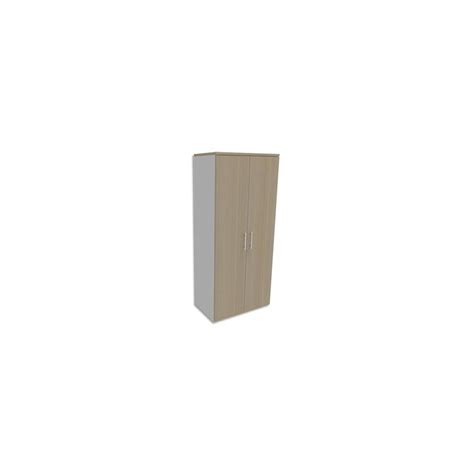 Simmob Armoire Haute Blanc Perle Tablettes Avec Porte Top Ch Ne