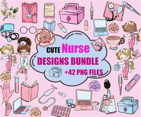 Cute Nurse And Doctor Clipart Png Medical Clipart Digital Etsy Australia