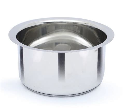 Silver 3 Liter Storage Round Polished Finished Stainless Steel Tope At