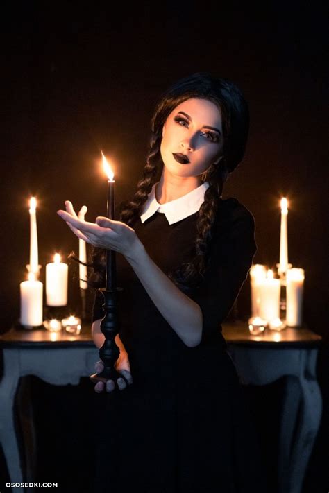 Hendoart Wednesday Addams Cosplay Sets Naked Cosplay Asian Photos