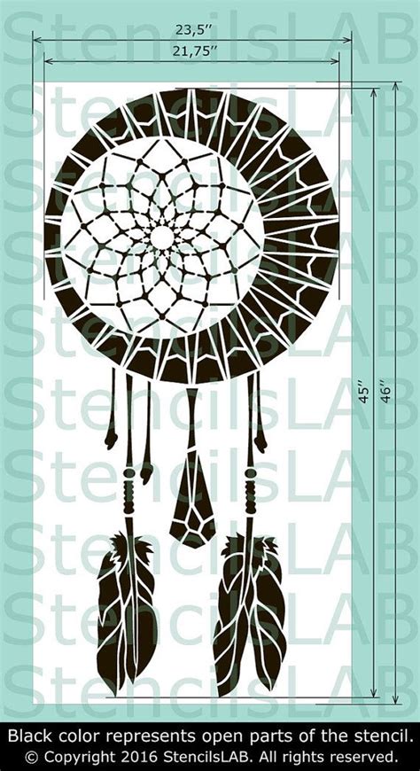 Dream Catcher Stencil Nursery Wall Art Stencil Large Dream Etsy