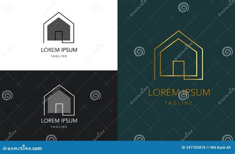 Plantilla De Logotipo Inmobiliario Con Insignias Premium De Estilo