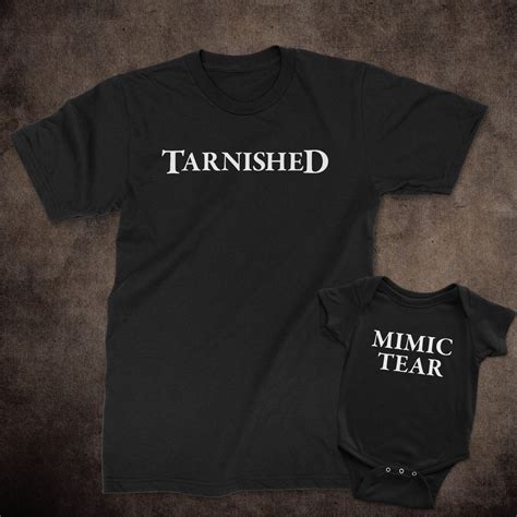 Gamer Dad And Baby Matching Shirts Elden Ring Tarnished And Mimic Tear