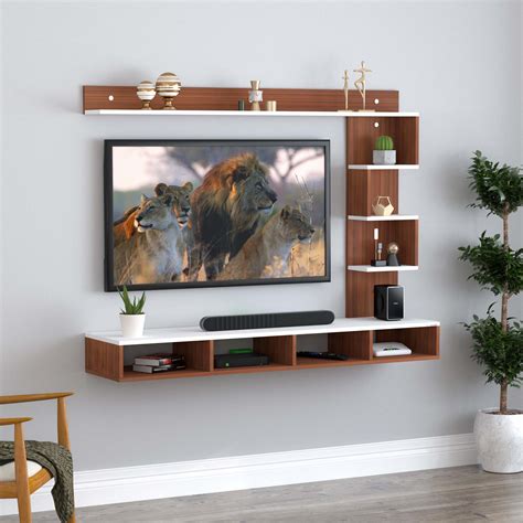 Furnifry Tv Entertainment Unit For Living Roomtv Stand Wall Mountengineered Wood Tv Panelset