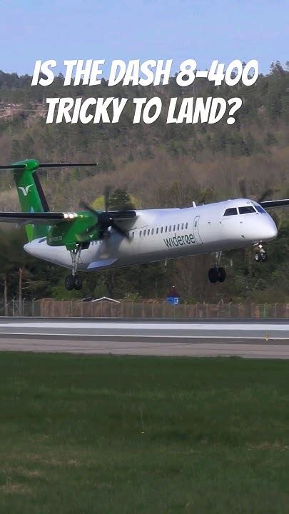 One Wheel Landing Dash 8 Widerøe 😎🛬 Shorts Aviation Airplane