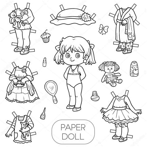 Desenho De Boneca De Papel Para Colorir Bonecas De Papel Articuladas