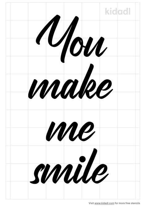 Free You Make Me Smile Stencil Stencil Printables Kidadl