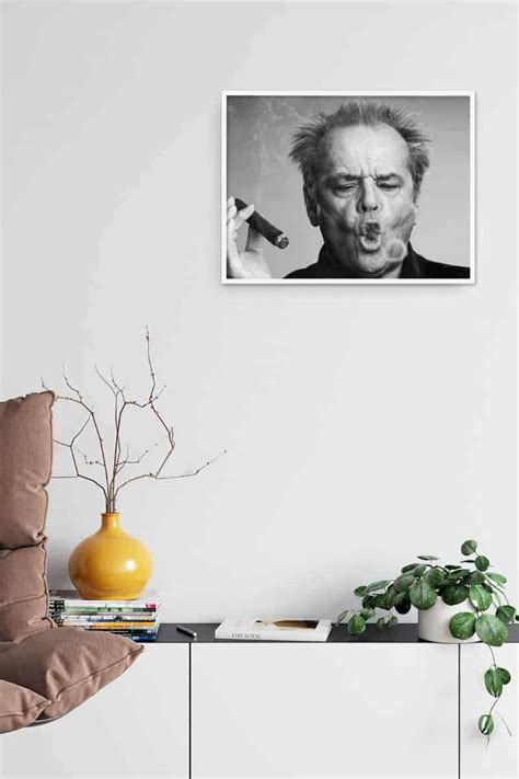 Home D Cor Photograph Portrait Actor Jack Nicholson Cigar Smoke Ring