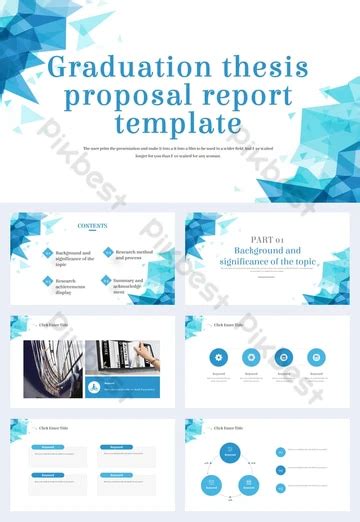 Blue Creative Thesis Defense PPT Template | PPTX Free Download - Pikbest