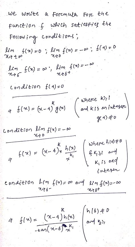 Solved Find A Formula For A Function F That Satisfies The Following Course Hero