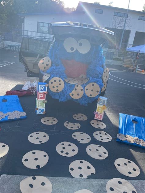 Trunk Or Treat Cookie Monster In Halloween Preschool Trunk Or