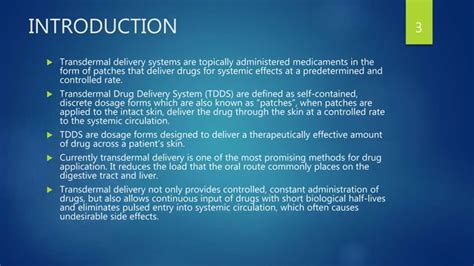 Transdermal Drug Delivery Systems Ppt