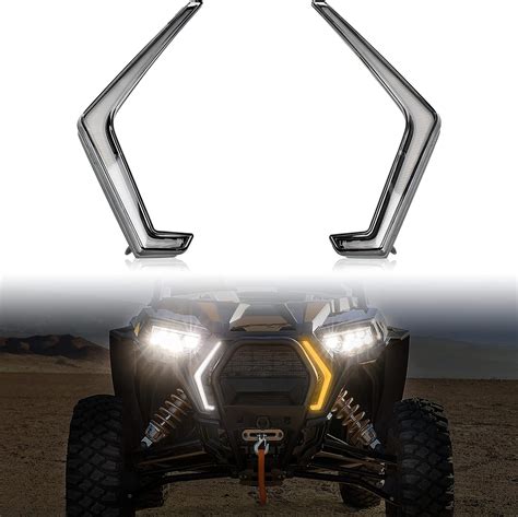 Sautvs Led Turn Signal Light For Polaris Rzr Xp Front Signature Accent