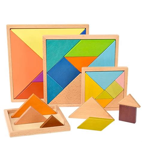 Factory Colorful Jigsaw Toy Wooden Tangram Puzzle Buy Wooden Tangram