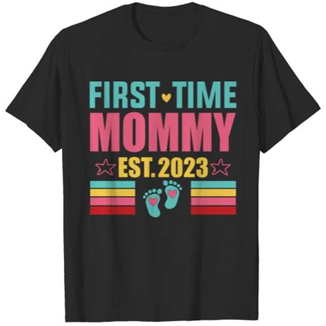 First Time Mommy Est 2023 Pregnancy Announcement T Shirt Sold By Eric