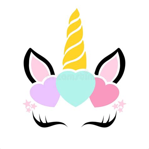 Vector De La Cara De Unicornio Feliz Estilo Dibujado A Mano Ilustraci N