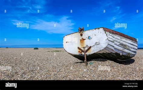 Wooden Boat On The Beach Stock Photo Alamy