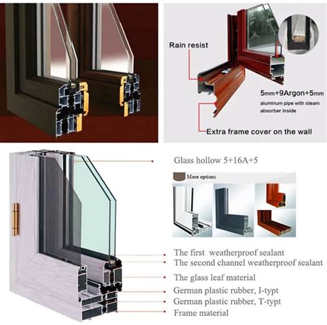 Aluminium Horizontal Casement Window Aluminium Double Glazed Windows