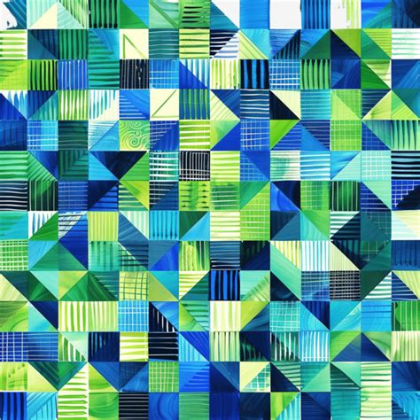 Blue And Green Geometric Patterns Mod Geometric Pattern PNG