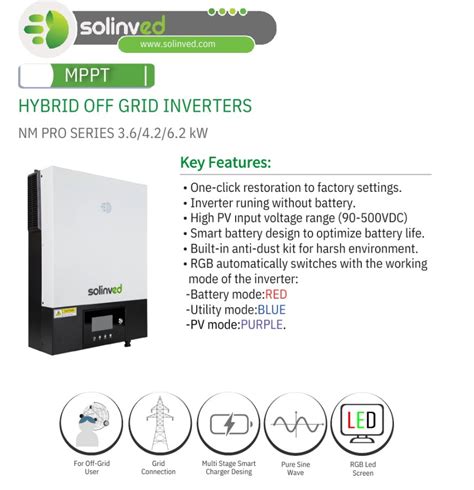 Solinved Nm Pro Serisi Kw W Mppt Off Grid Inverter Voc V