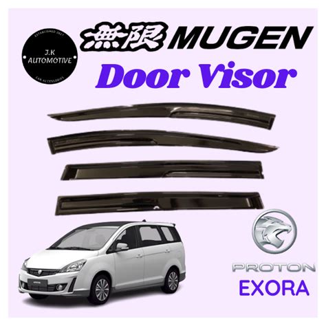 4pcsset Proton Exora Mugen Door Visor Air Press Window Door Visor