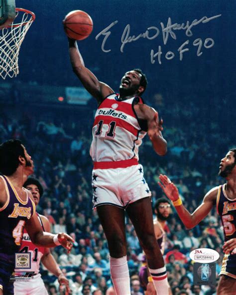 Elvin Hayes Autographed Signed Washington Bullets Photo Hof Jsa