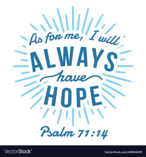 Hope bible quote lettering Royalty Free Vector Image