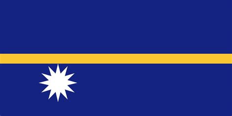 Bandera De Nauru Colores Y Proporciones Oficiales Vector En