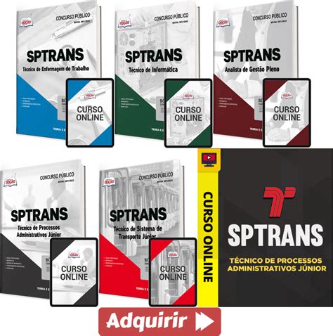 Apostilas E Curso Processo Seletivo Sptrans Diversos Empregos