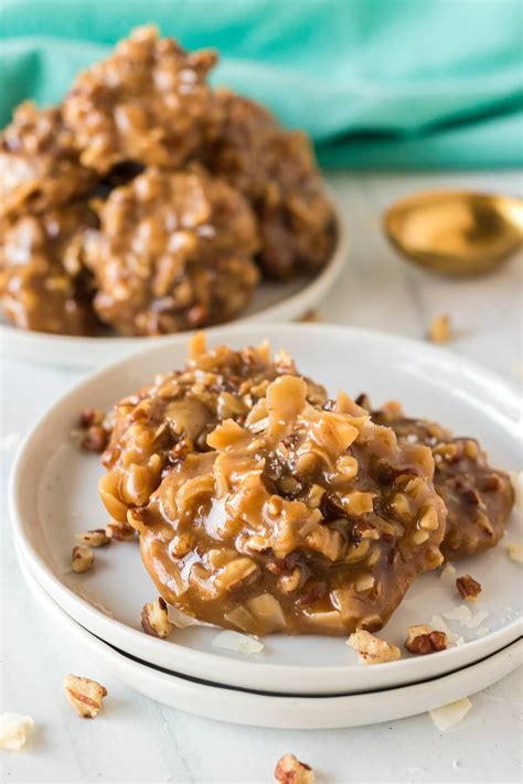 No Bake Praline Pecan Cookies