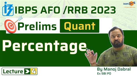 Target IBPS AFO RRB Prelims 2023 Percentage Quant Part 1 By