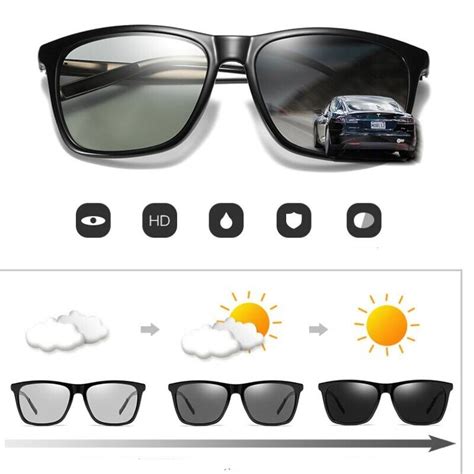 Aluminium Mens Polarized Photochromic Sunglasses Uv400 Sport Driving