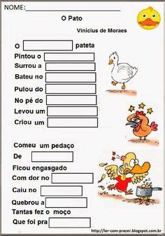 26 Melhor Ideia De Poema O Pato O Pato Pateta Sequencia Didatica