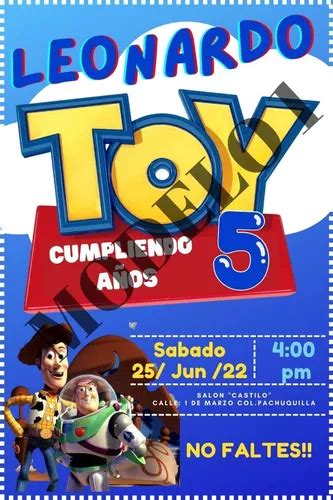 Invitación Toy Story Pixar Digital Cumpleaños E Imprimibles En Venta En Pachuca De Soto Hidalgo