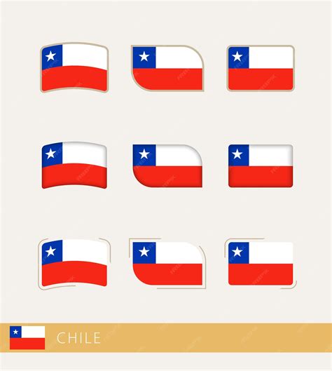 Premium Vector | Vector flags of chile collection of chile flags