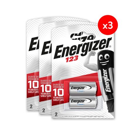 Pack De 3 Energizer Pile Lithium 123 Pack De 2 Piles